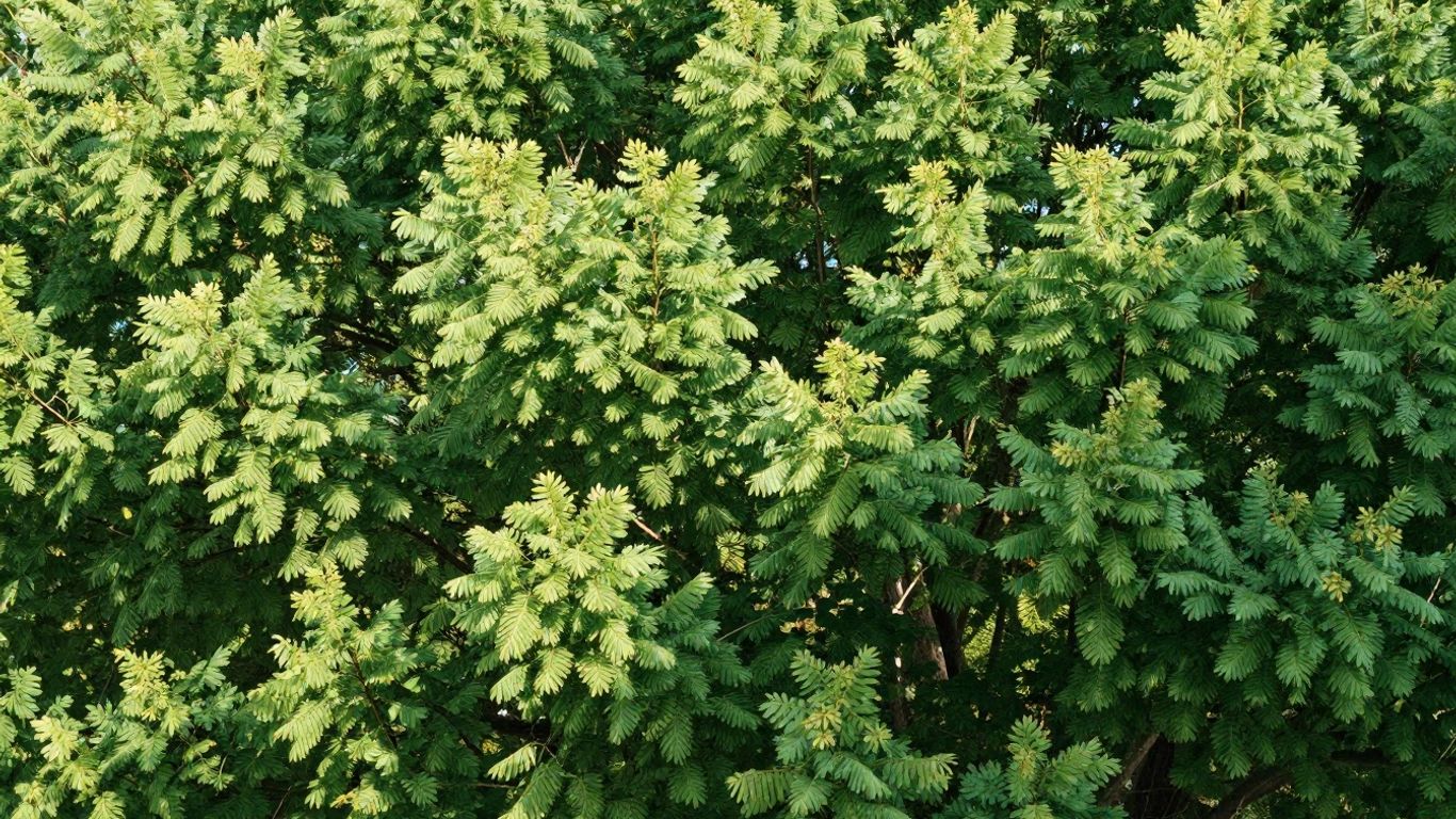 A lush garden with healthy trees